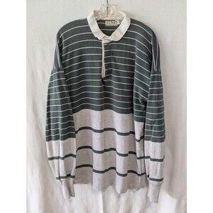 Vintage L.L. Bean Long Sleeve Polo Rugby Shirt Men's Size XXL/2XL Made in USA